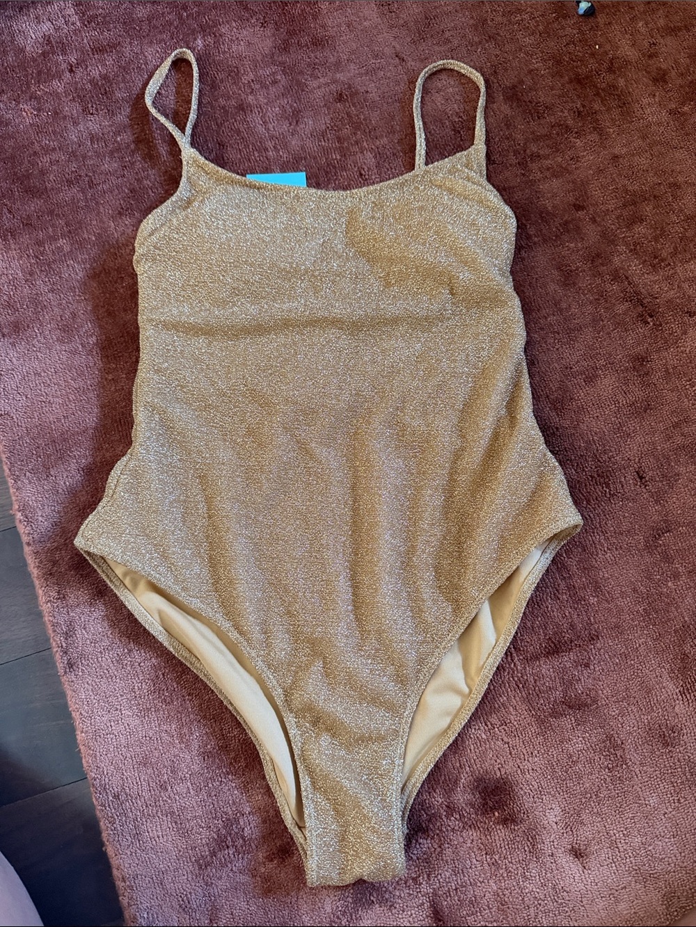 H&M Shimmery Gold One-Piece Swimsuit